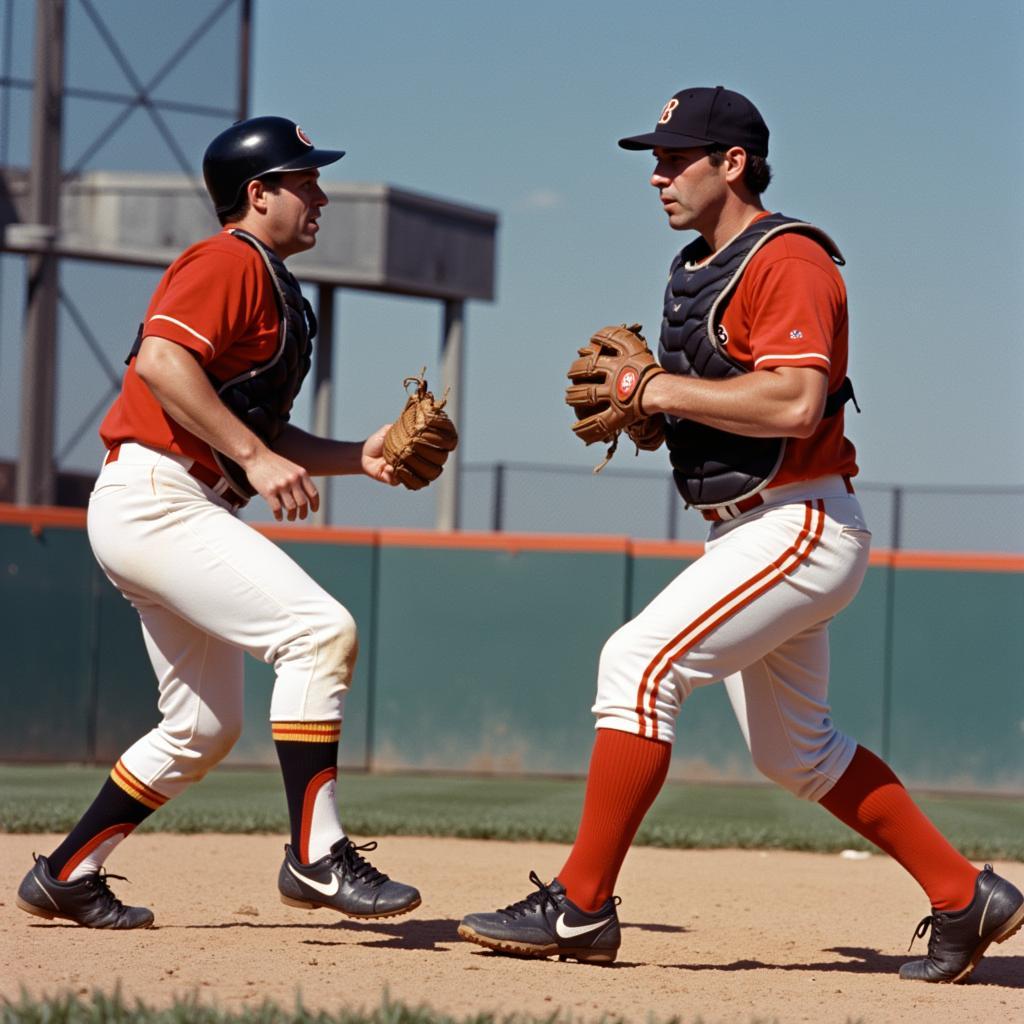 Image of several legendary catchers, highlighting their importance on the field.