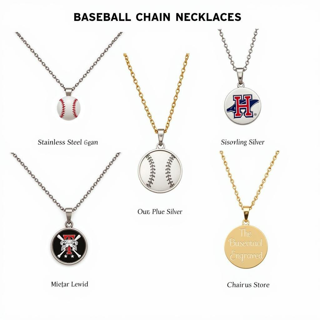 Different Baseball Chain Necklace Styles