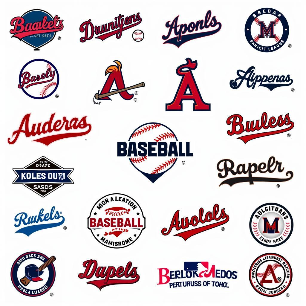 Various Baseball League Logos