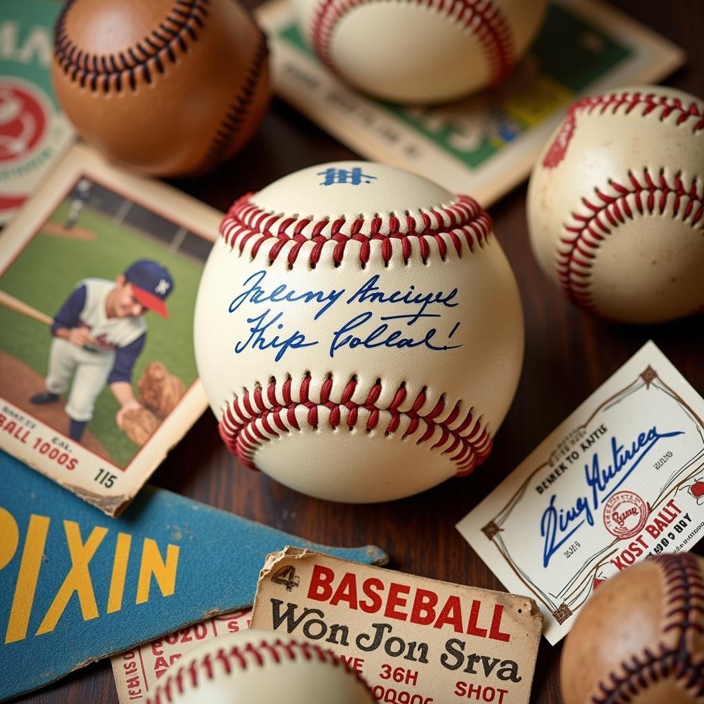 Collection of Vintage Baseball Memorabilia