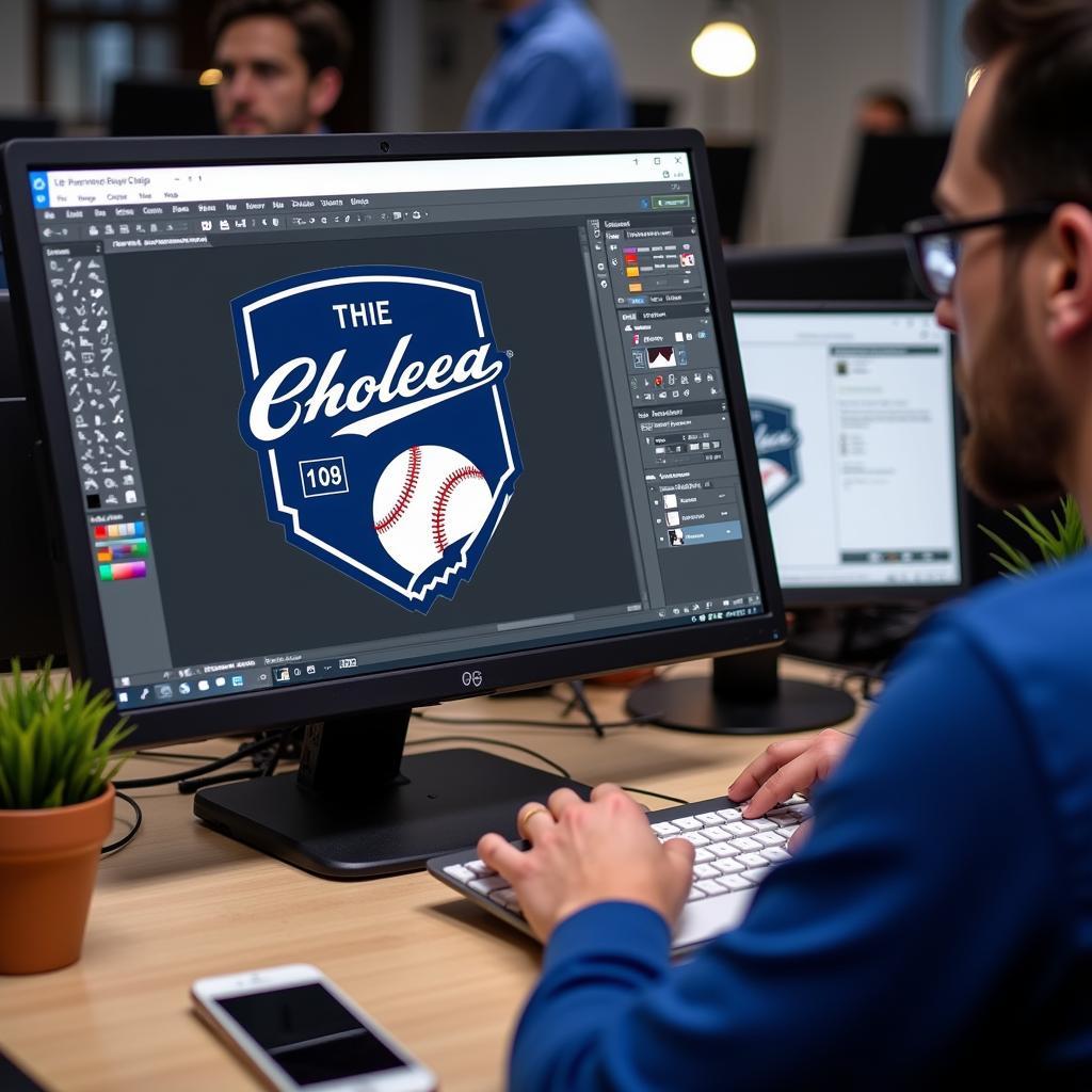 Designing a Baseball Team Logo Using Software