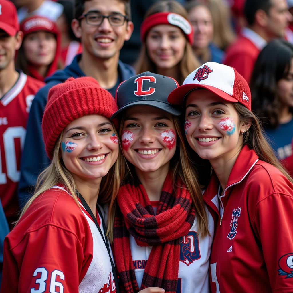 Baseball Fans Wearing Team Merchandise