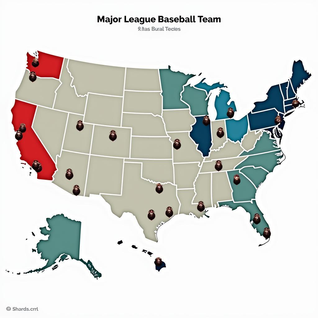 Map of US Baseball Teams