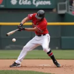 Batter Fouling Off a Slider