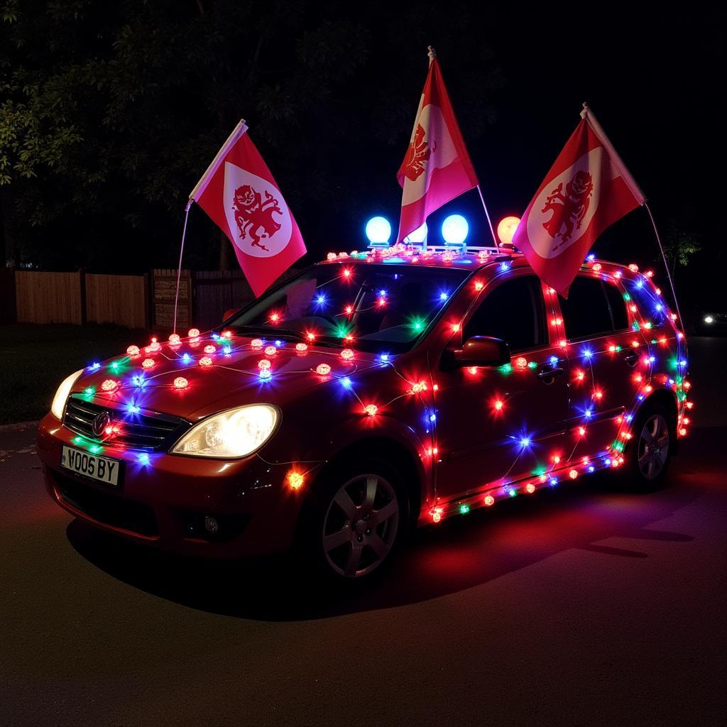 Car Decorations with Battery Operated Light Balls for Besiktas