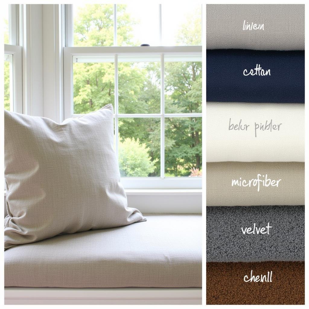 Different Fabric Options for a Bay Window Pillow Seat