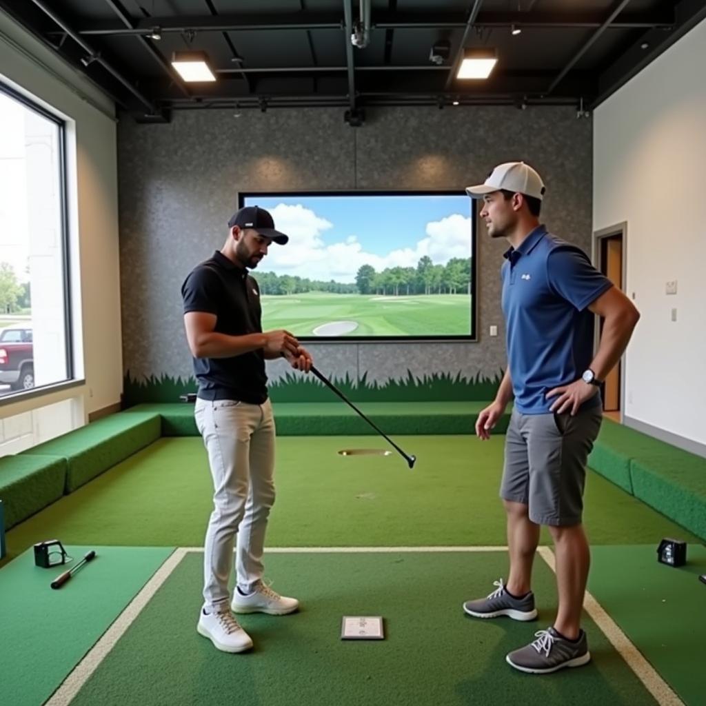 Beginner friendly garage 18 golf lesson at a garage 18 facility