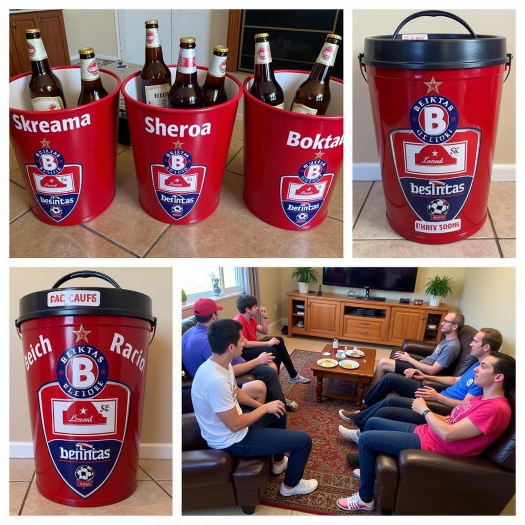 Besiktas branded beer cooler buckets for fans