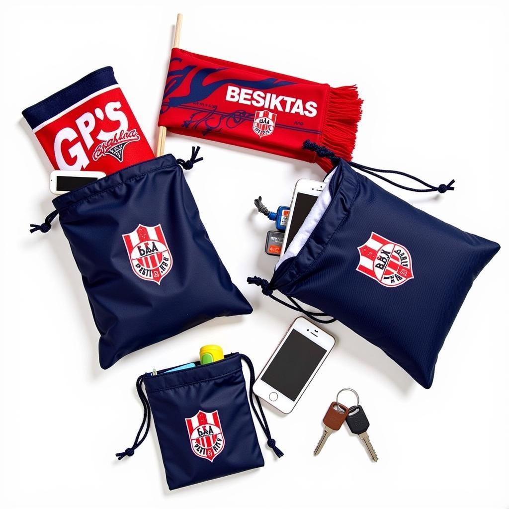 Besiktas branded draw string pouches