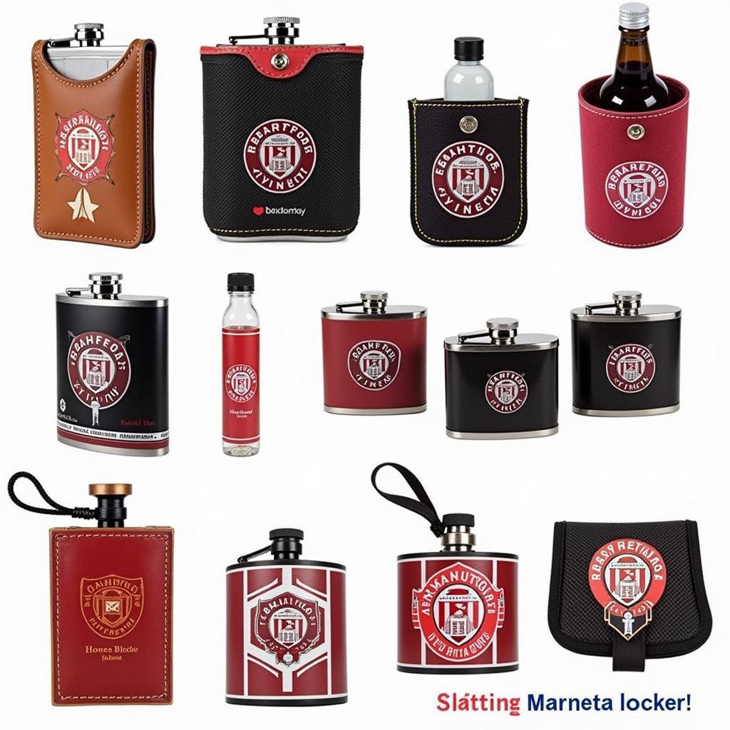 Variety of Besiktas Branded Flask Pouches