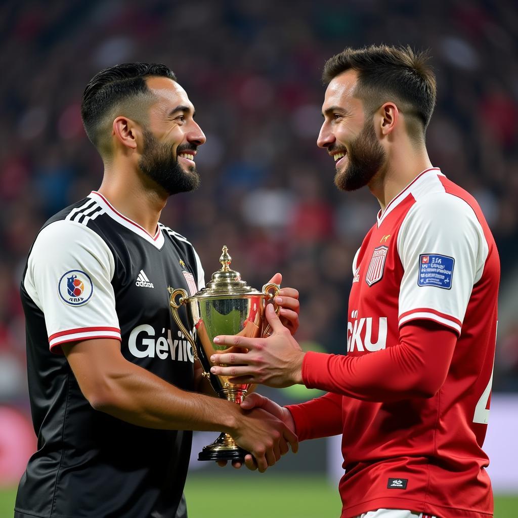 Beşiktaş Captain Presenting the Courtesy Cup