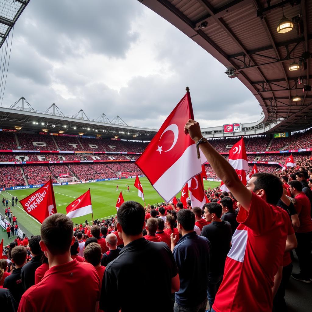 Besiktas Çarşı Fans Fill Vodafone Park with Unwavering Support