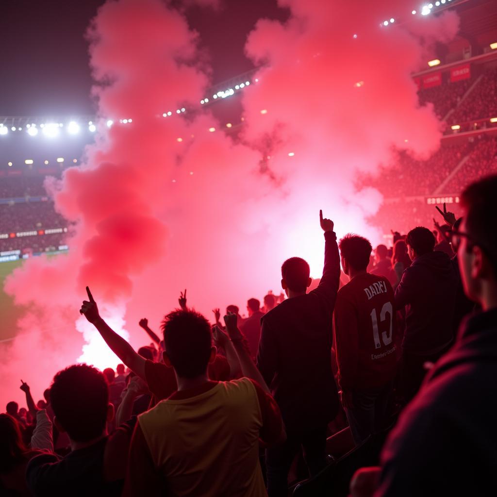 Beşiktaş Çarşı Creates a Sea of Pink Flares