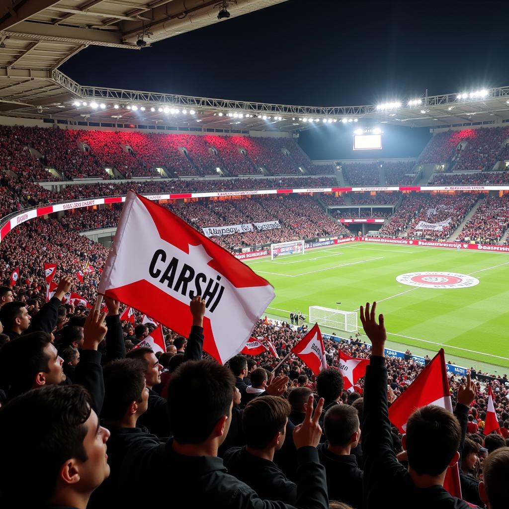 Besiktas Carsi Supporters Group in Action