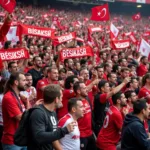 Beşiktaş Çarşı supporters group displaying their passionate fandom.