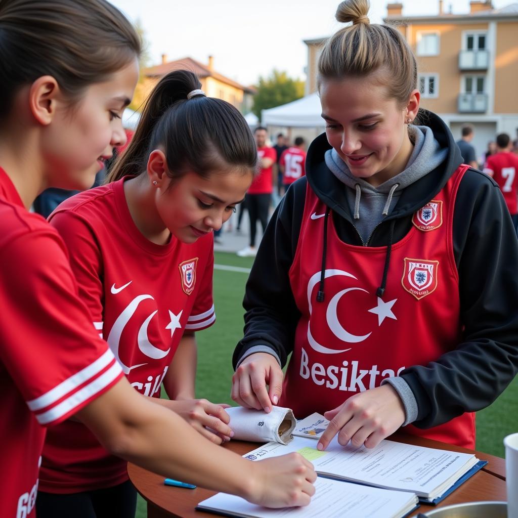 Besiktas Fans Participating in a Community Event