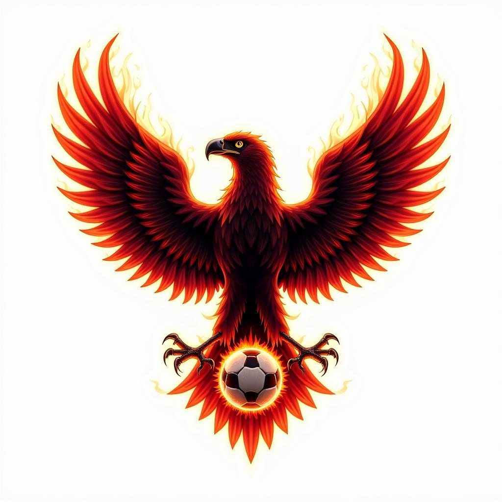 Beşiktaş Eagle Logo with Fiery Interpretation