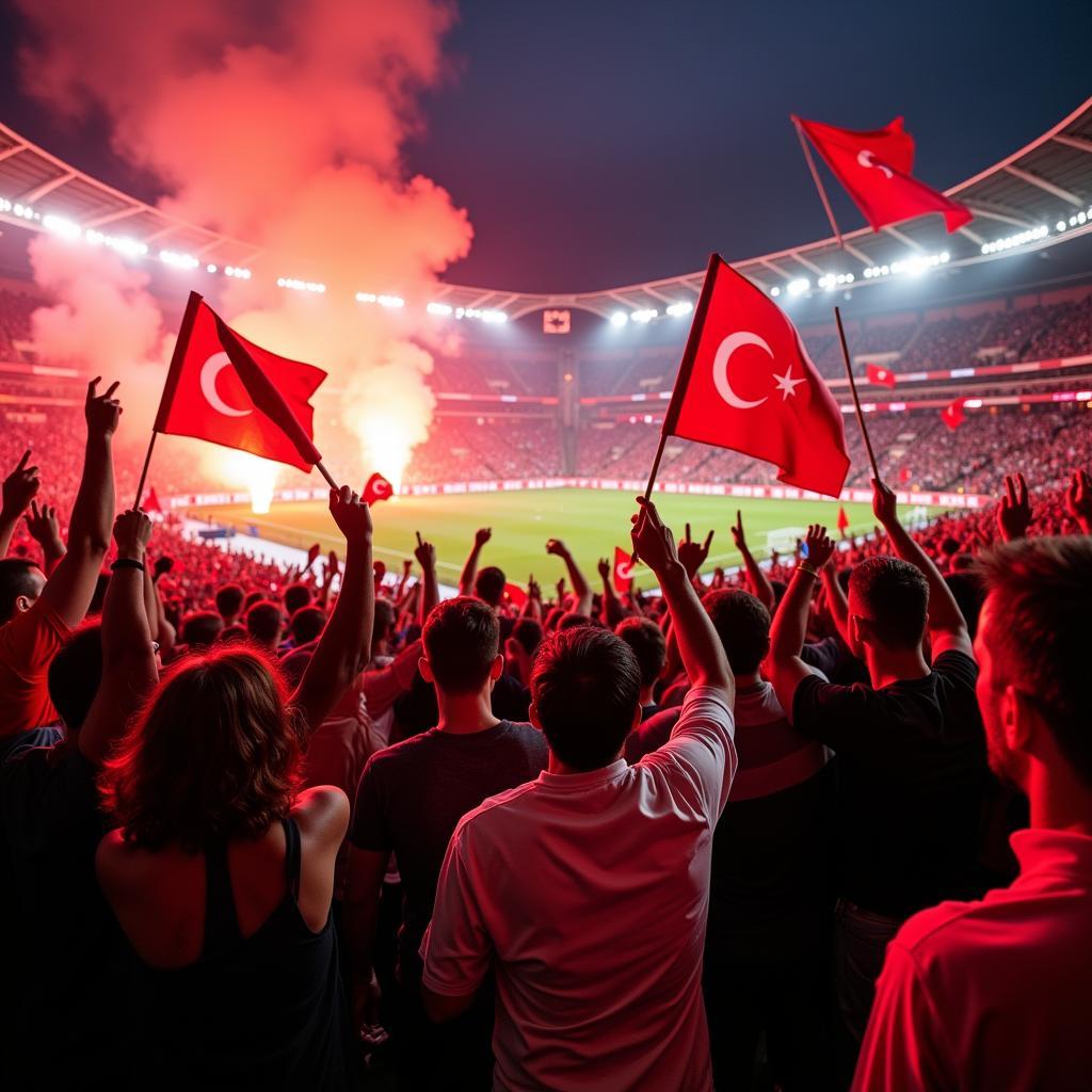 Besiktas Fans Celebrating