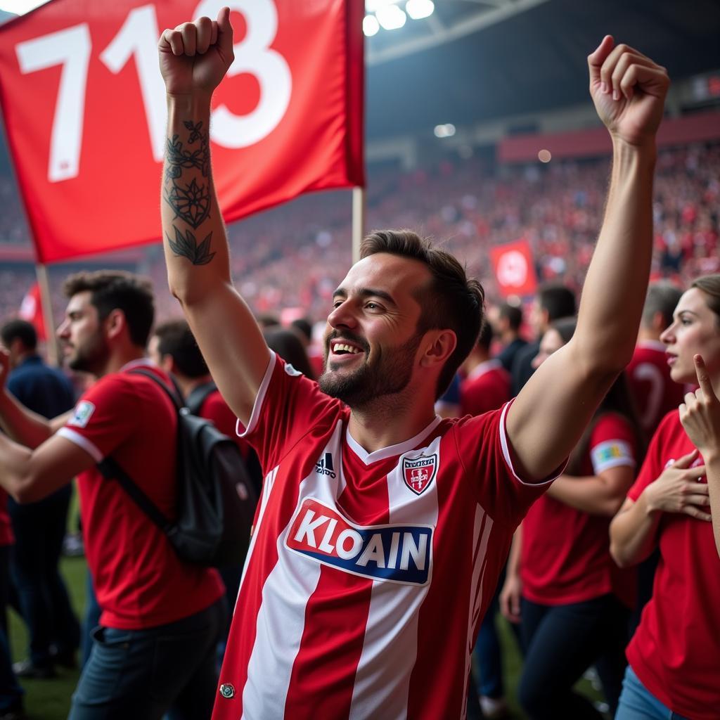 Beşiktaş Fan Celebrating with 713 Angel Number Significance