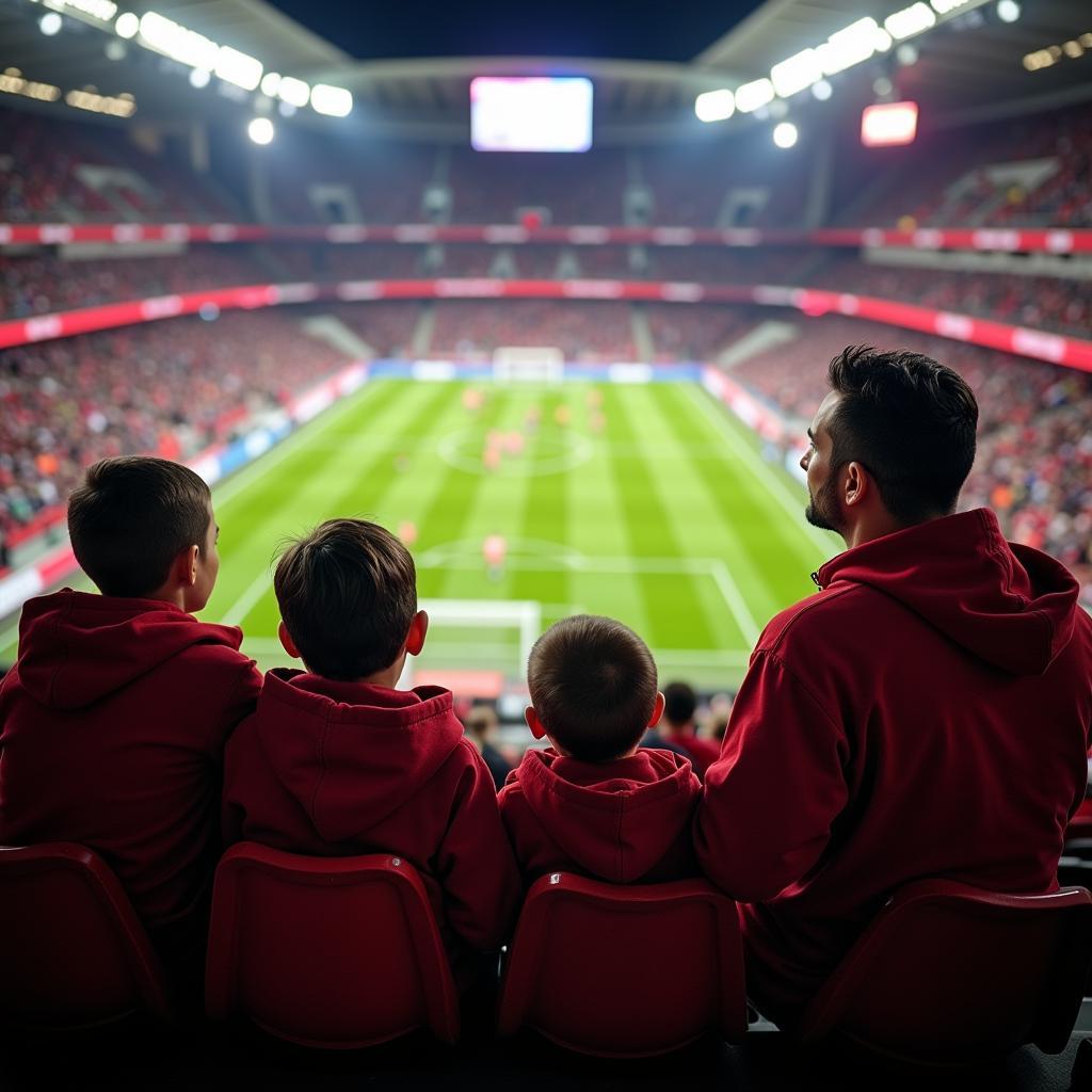 Besiktas Fan Family Watching Game