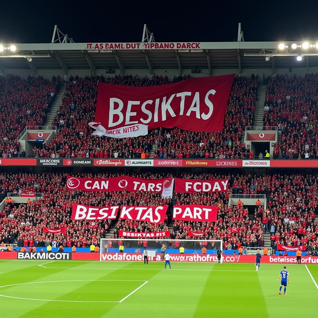 Besiktas fan group at Vodafone Park