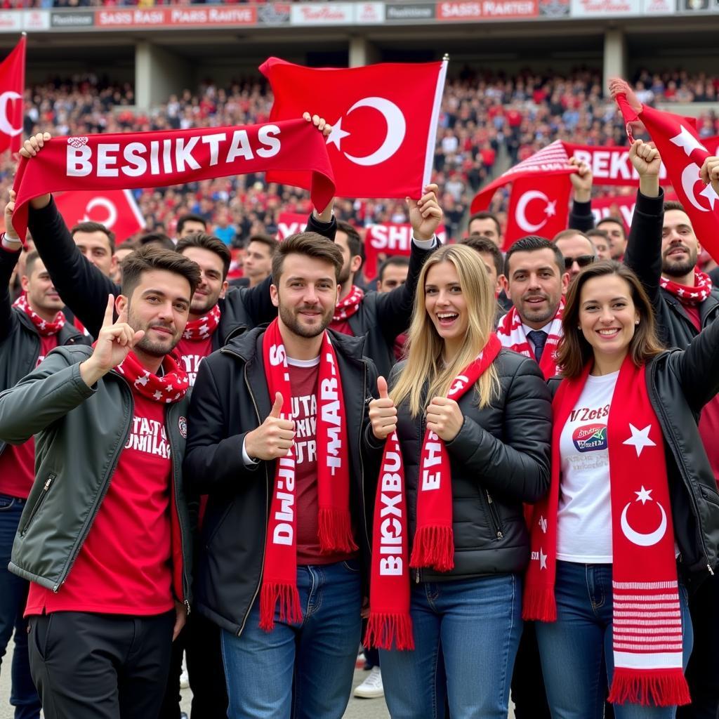 Besiktas fans celebrating their new group name