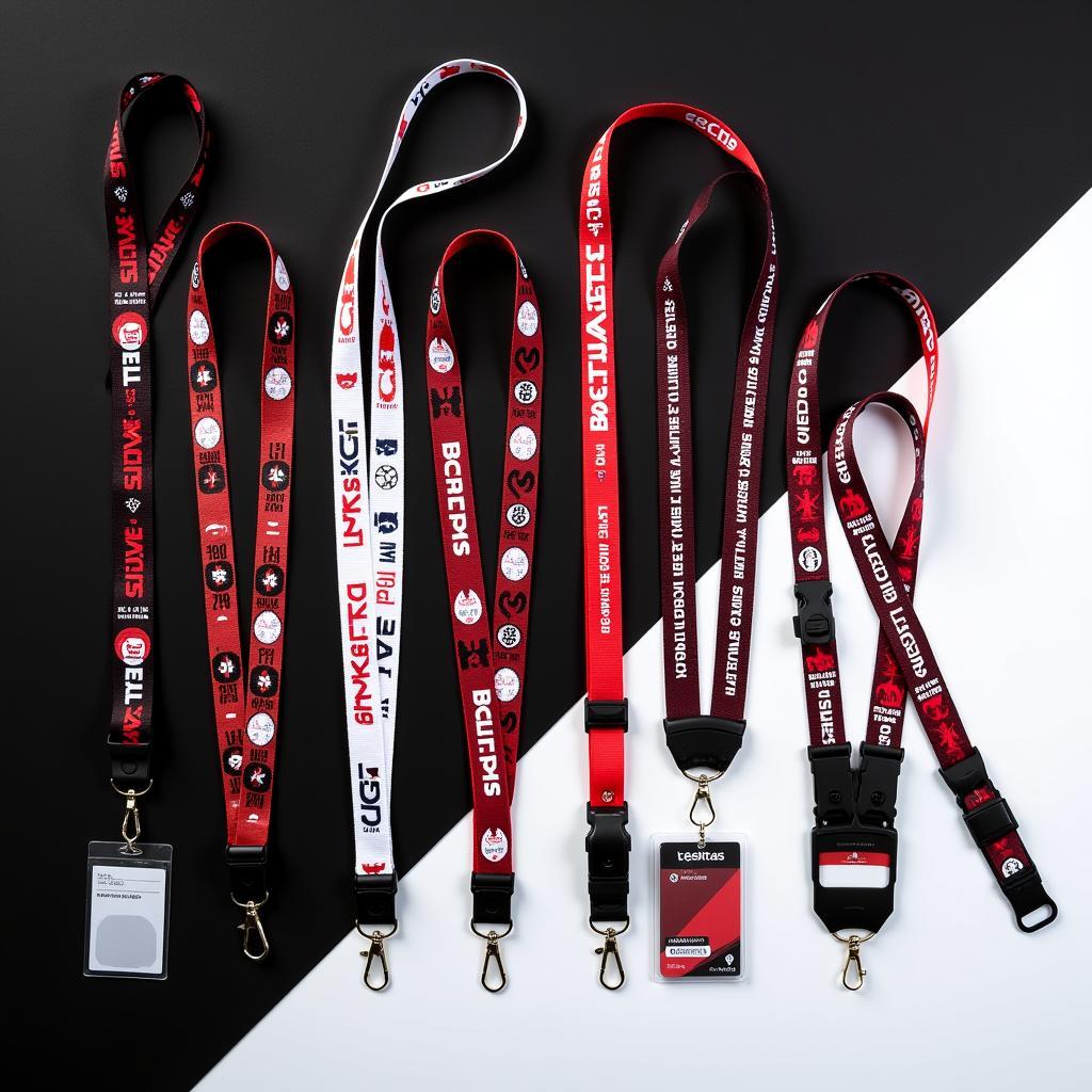 Different Besiktas Fan Lanyards Displayed