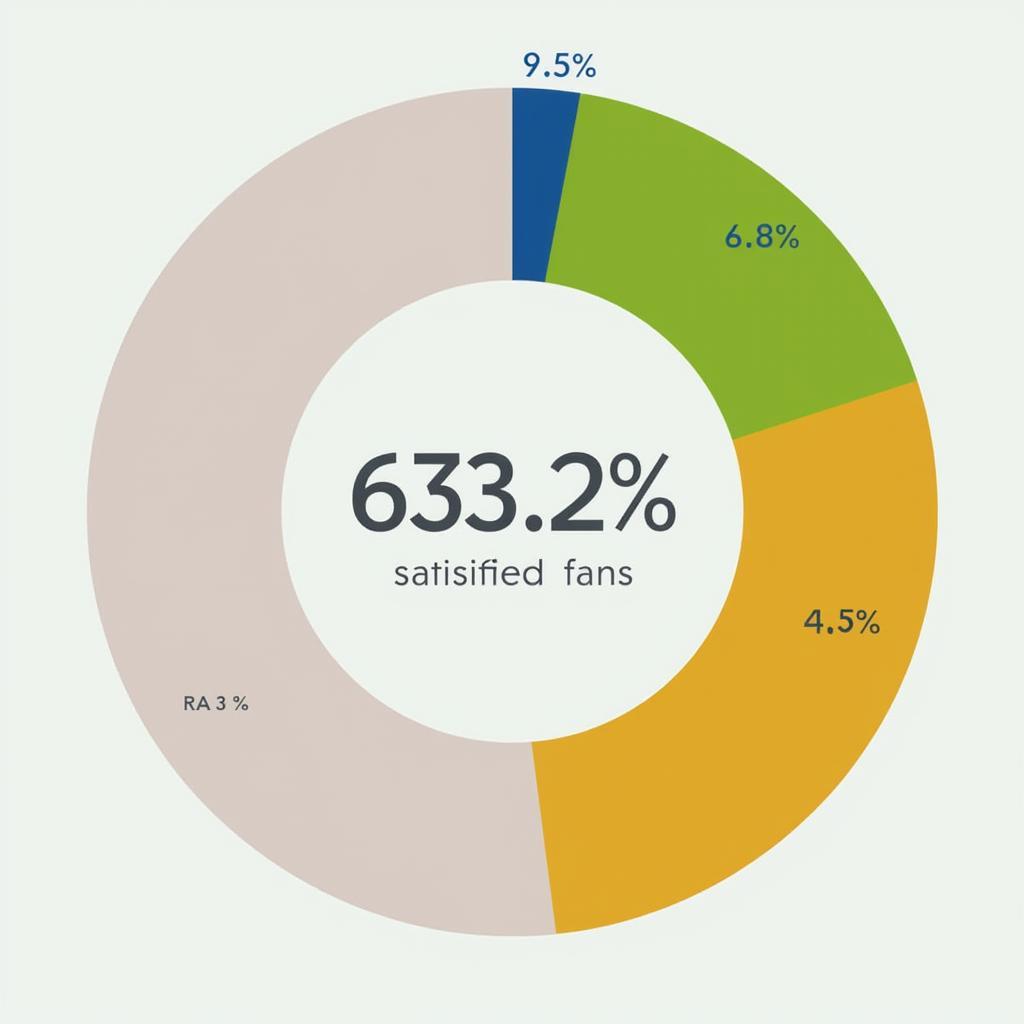 Visual representation of fan satisfaction percentage