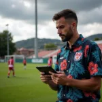 Fan Scout Watching a Match