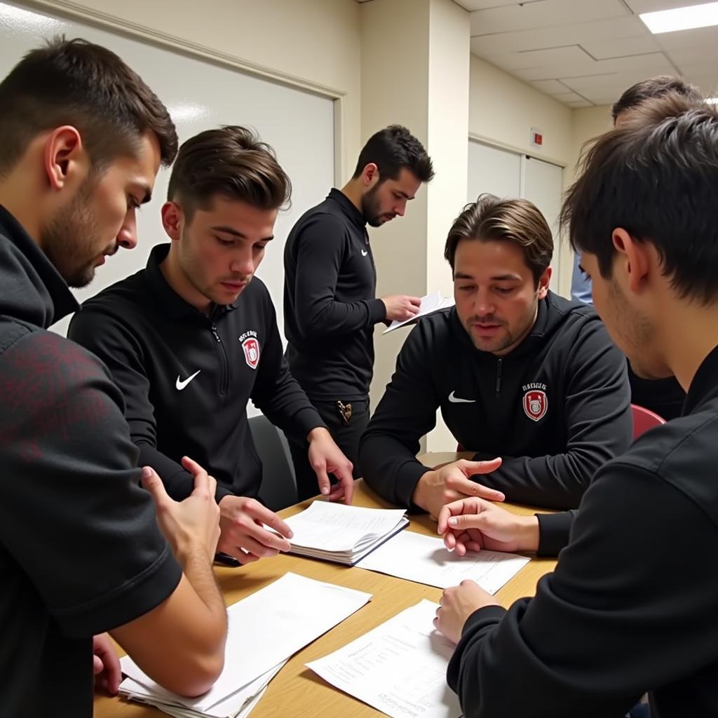 Besiktas Fan Scouts Discussing Players