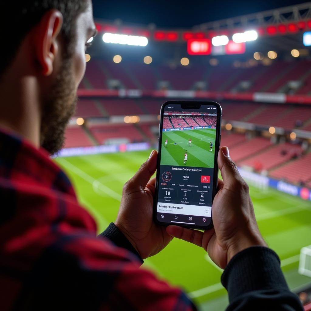 Beşiktaş Fan Using Mobile App