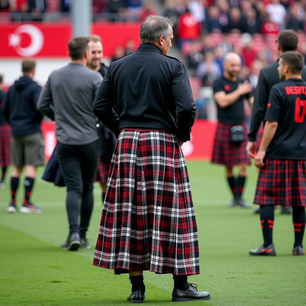 Besiktas Fan in a Long Kilt