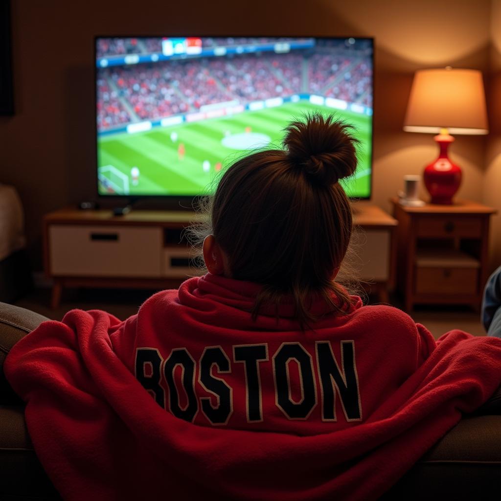 Beşiktaş Fan Enjoying Game with Boston Blanket