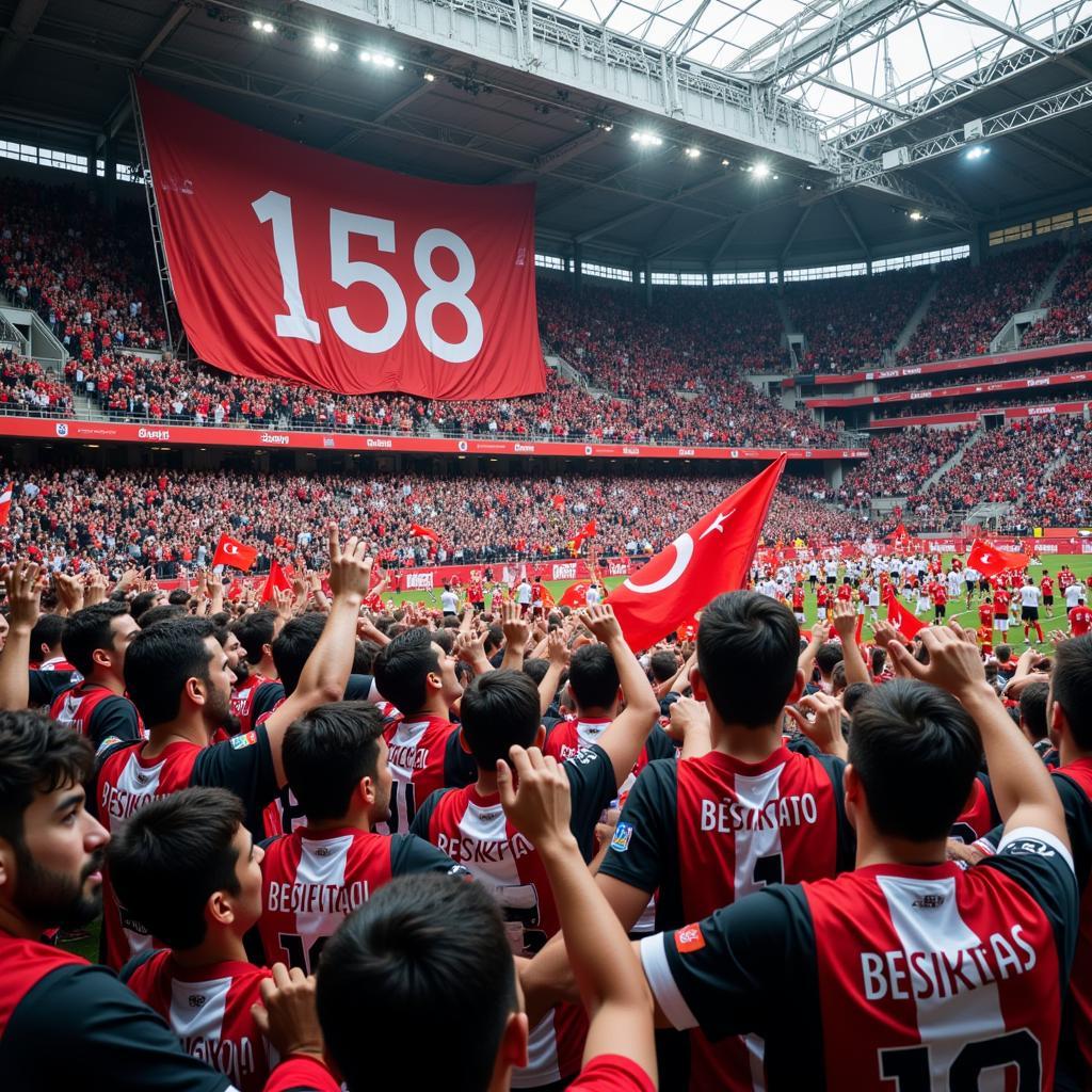 Besiktas Fans Celebrating the 158th Goal