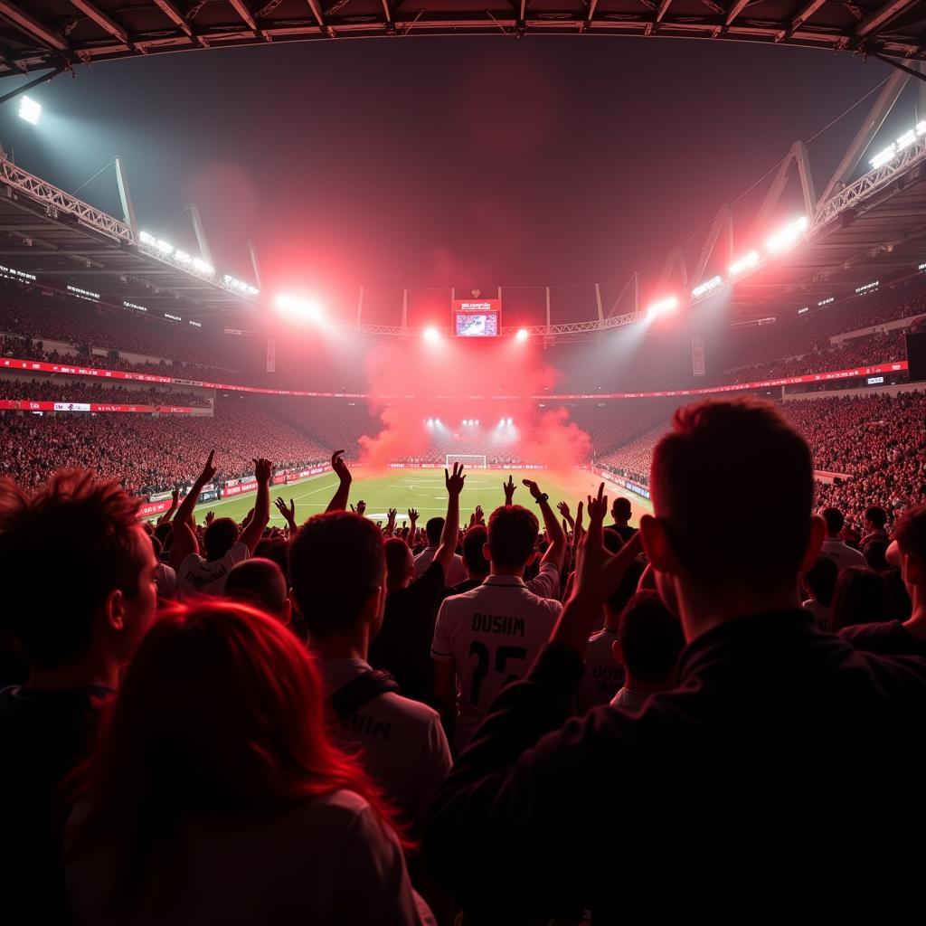 Besiktas Fans Celebrating a Victory