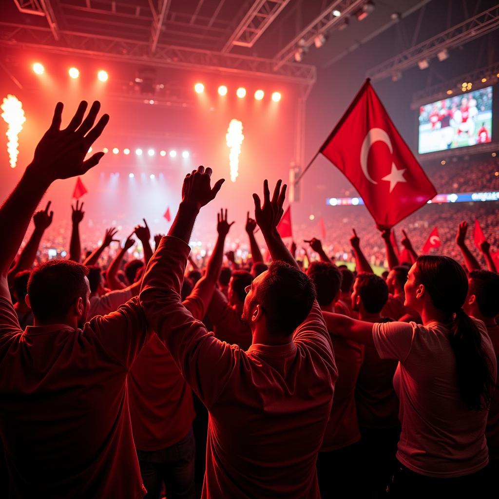 Besiktas Fans Celebrating a Victory