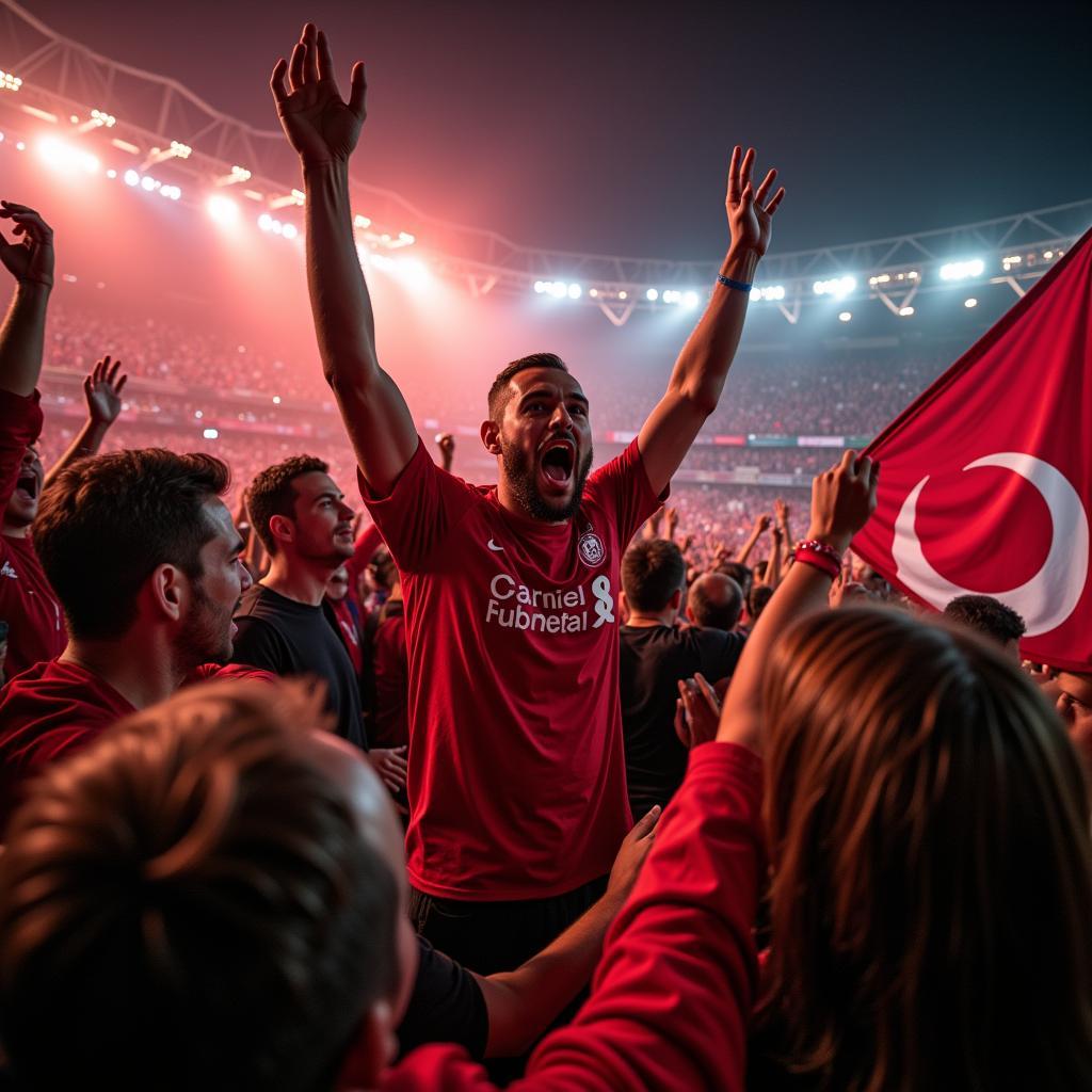 Besiktas Fans Celebrating a Goal