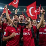 Besiktas fans celebrating a victory