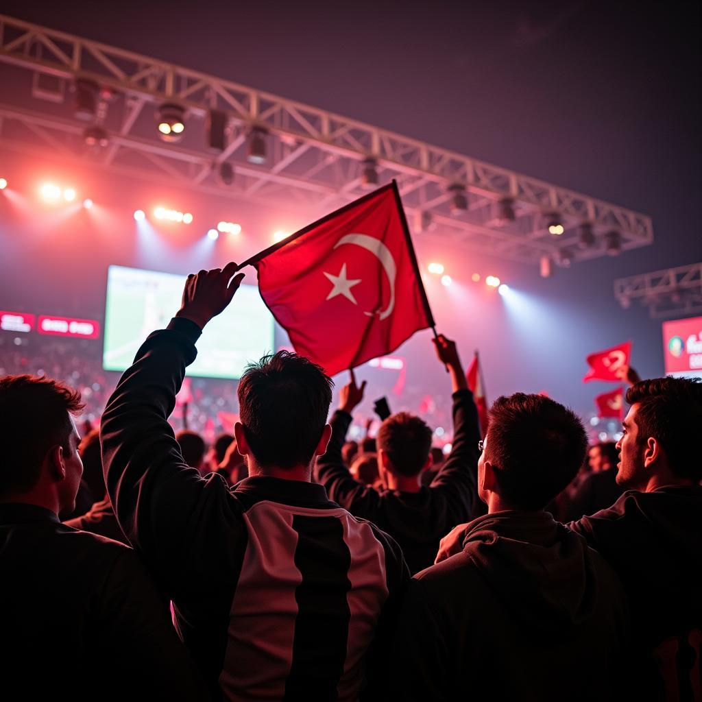 Besiktas Fans Celebrating