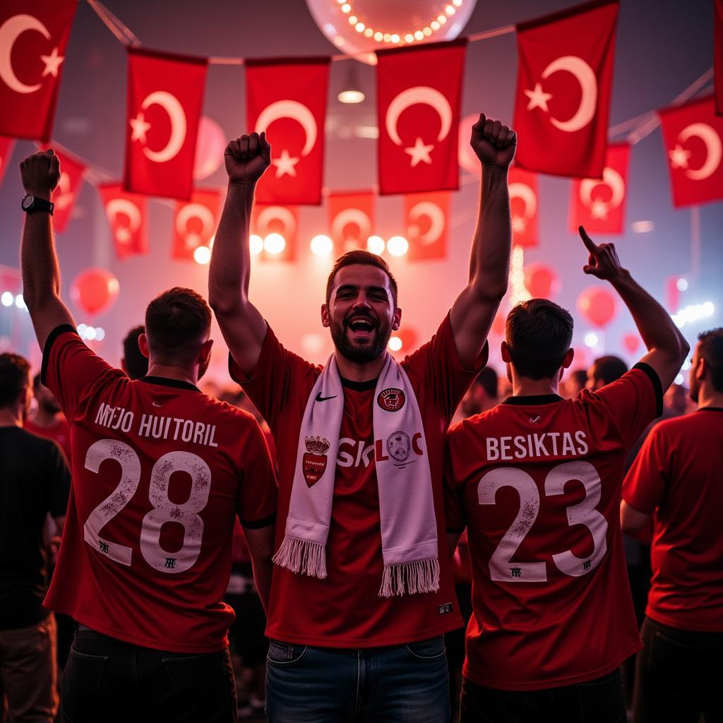 Besiktas Fans Celebrating