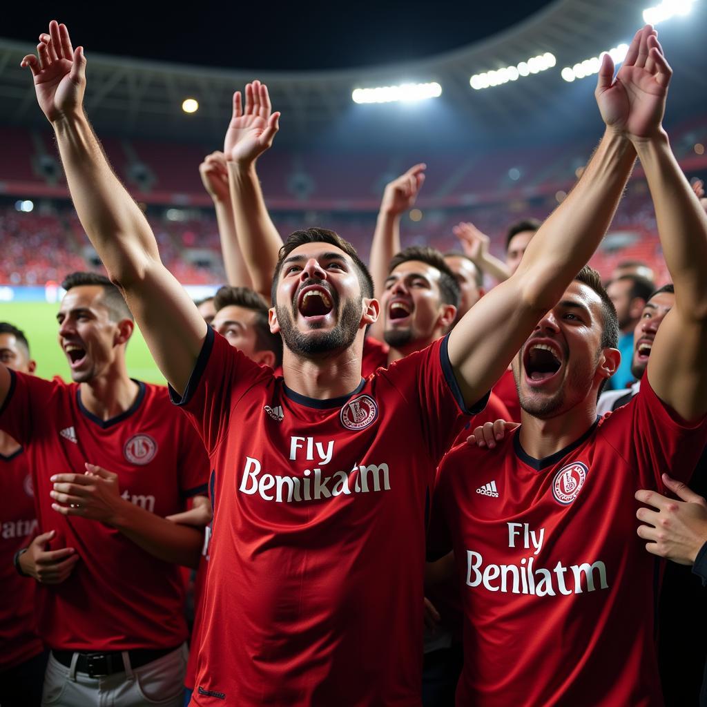 Besiktas Fans Celebrating a Victory