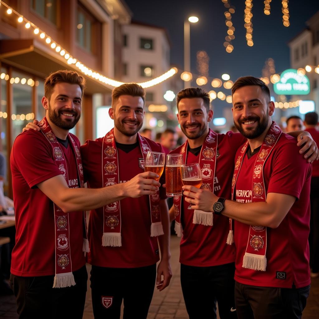 Beşiktaş Fans Celebrating on an End of Year Trip