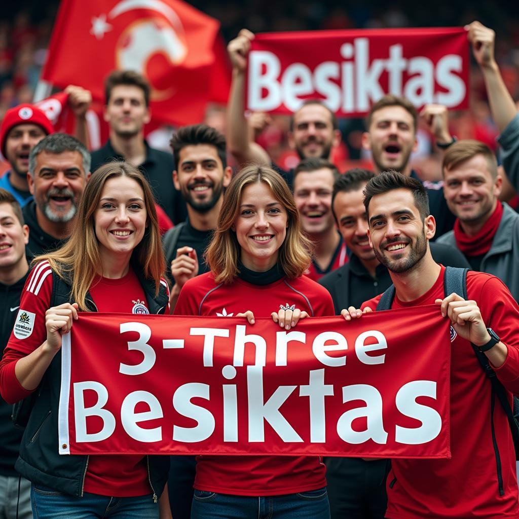 Besiktas Fans Celebrating Three Magazine