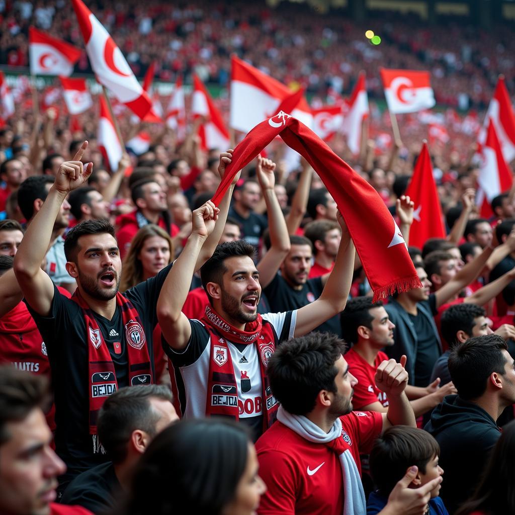 Besiktas Fans Celebrating a Victory