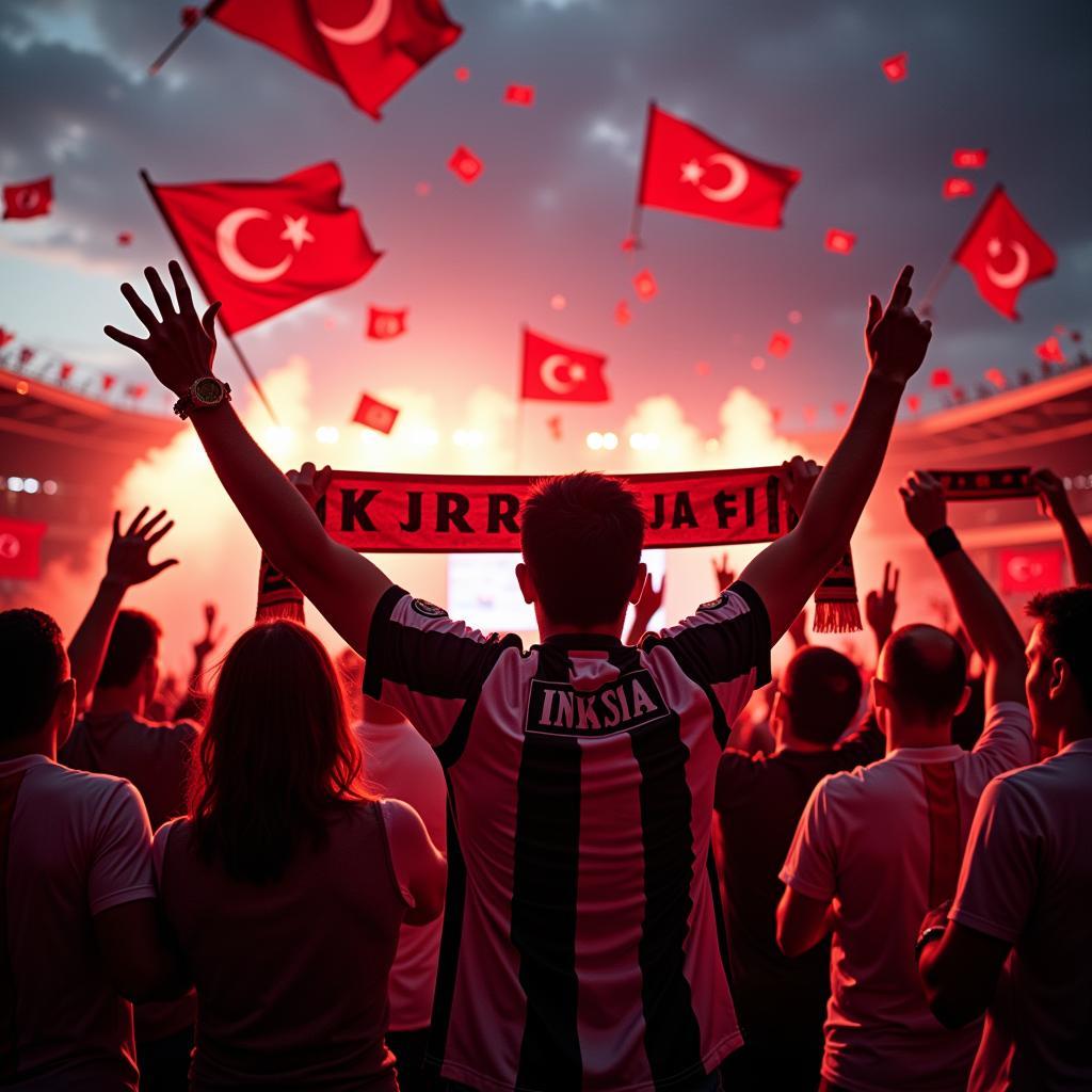 Beşiktaş Fans Celebrating a Victory