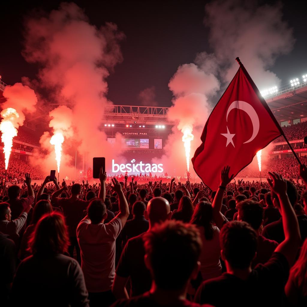 Besiktas fans celebrating victory