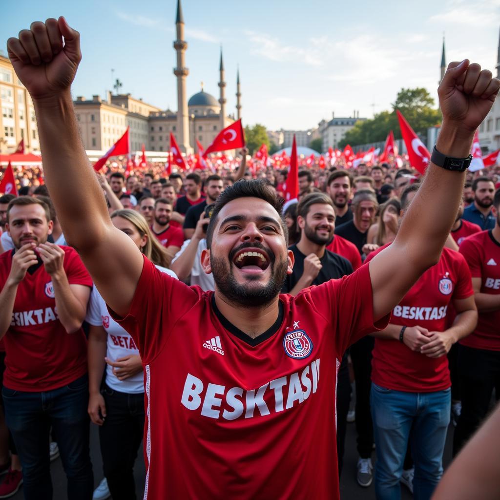 Beşiktaş Fans Celebrating Victory