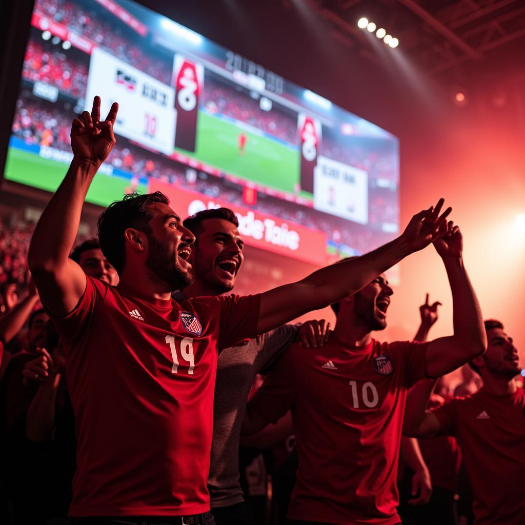 Besiktas Fans Celebrating a Victory