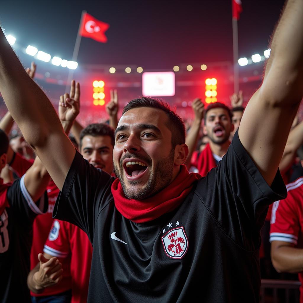 Besiktas Fans Celebrating Victory