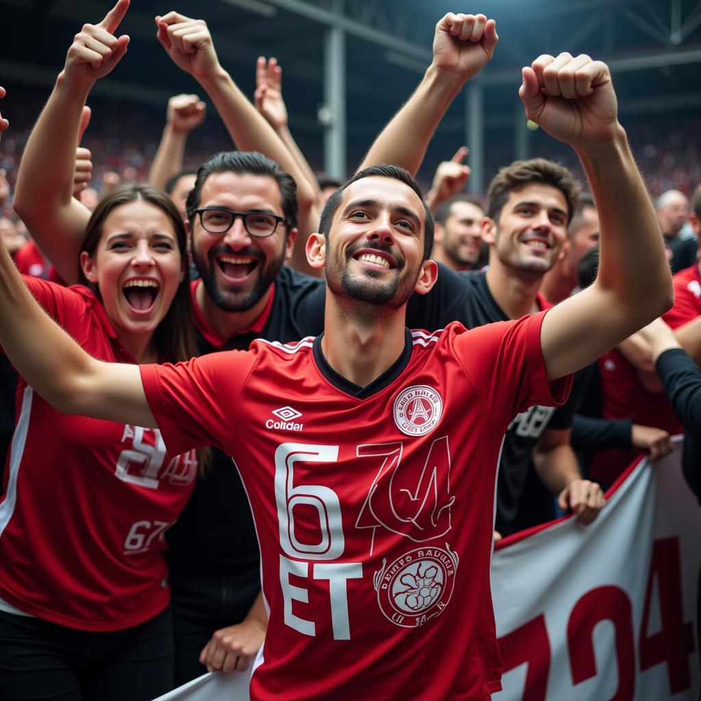 Besiktas Fans Celebrating Victory with 674 Angel Number